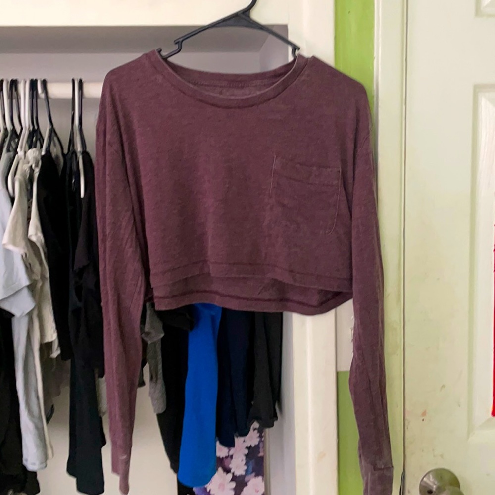 Maroon crop top size M